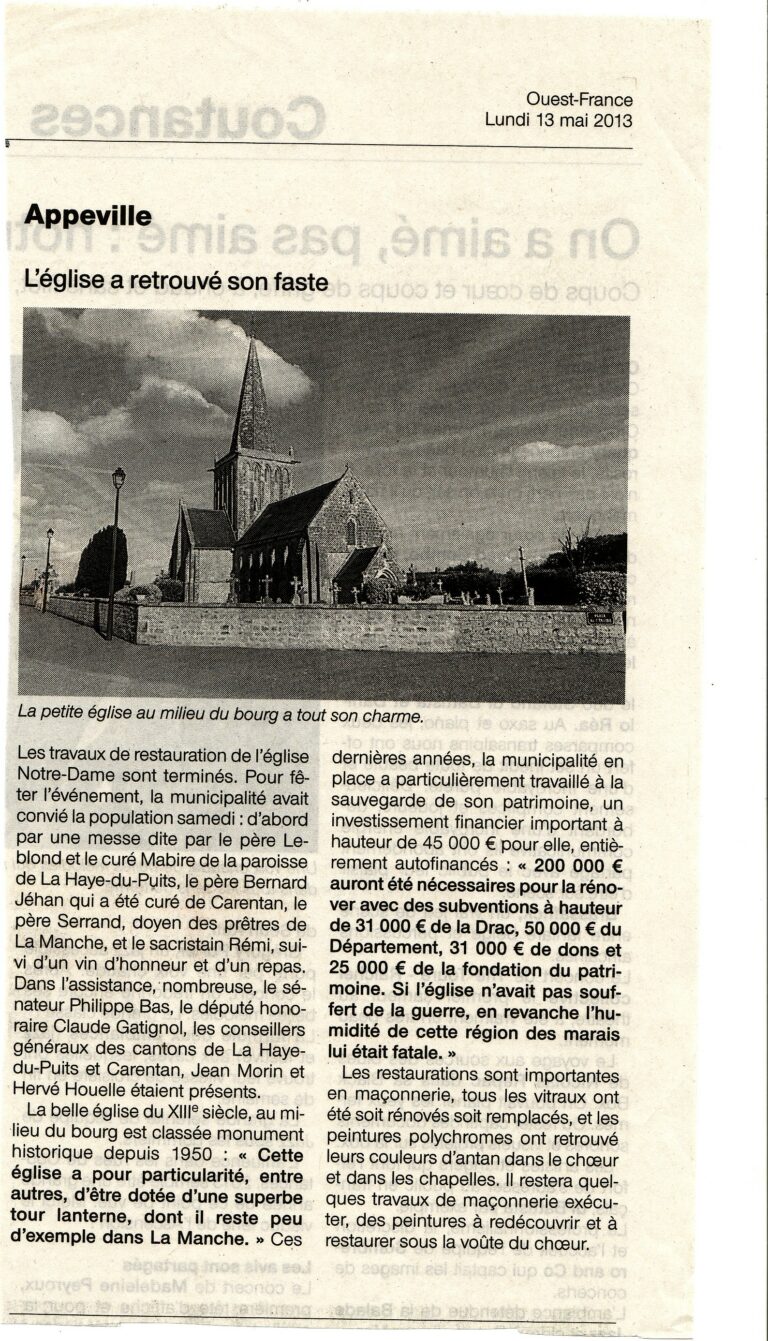 Coupure Ouest-France 2013