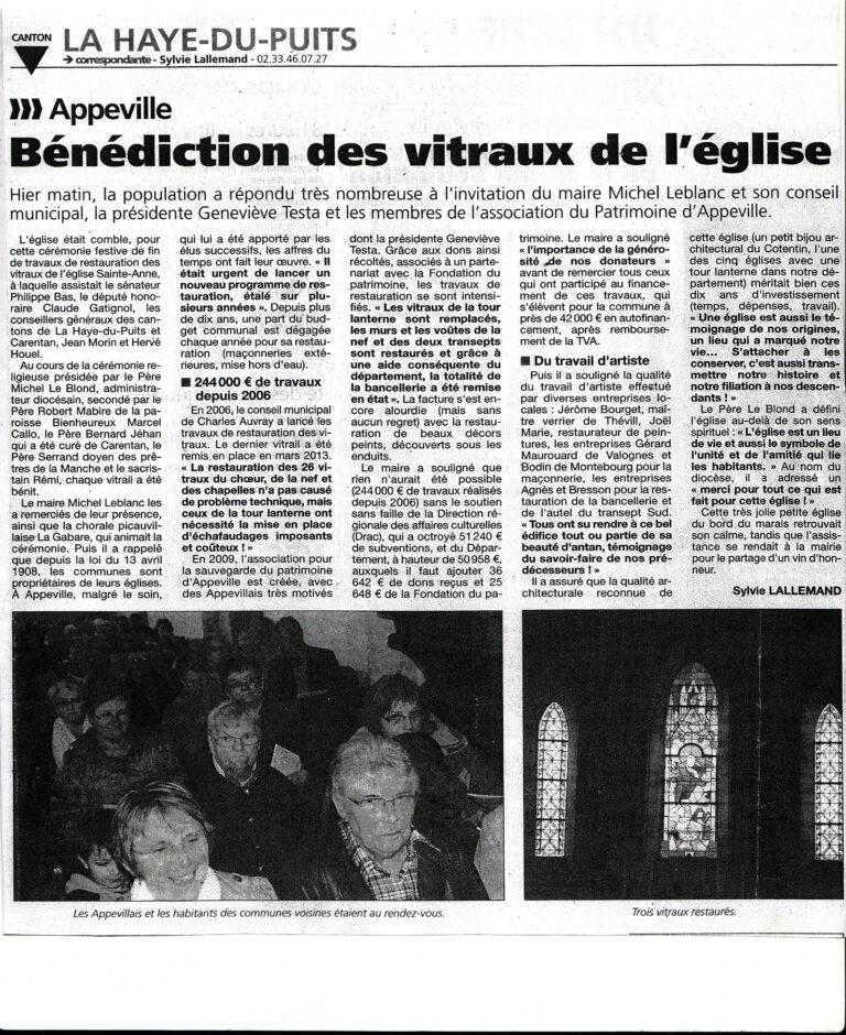 Coupure Presse de la Manche 2013